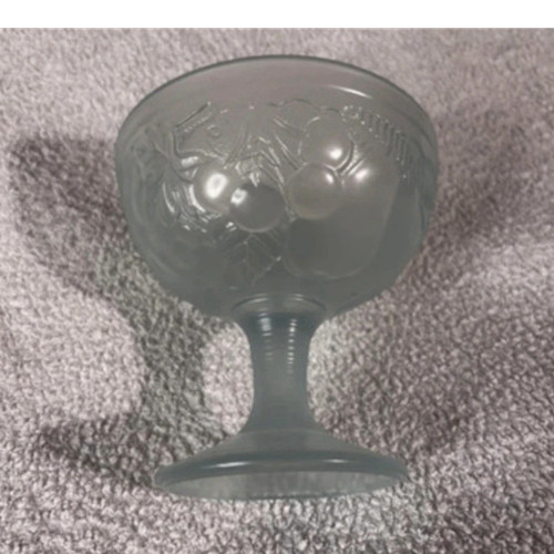 Frosted clear stemmed glass - frosted,
