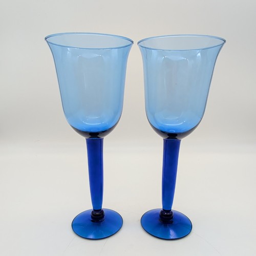 Cobalt blue wine glass water - wine,