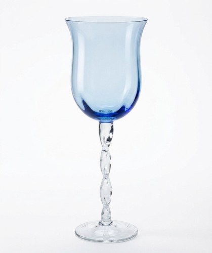 Blue tinted tall glass - blue,
