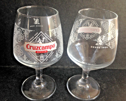 Pair cruzcampo lager pint - 2,