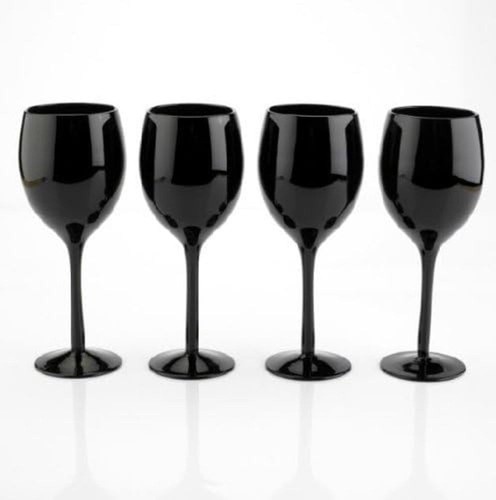 Wine glasses black goblet - wine,