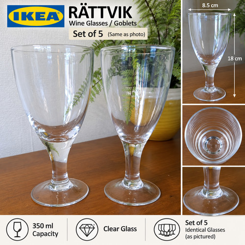 Ikea rättvik clear glass wine - rÄttvik,