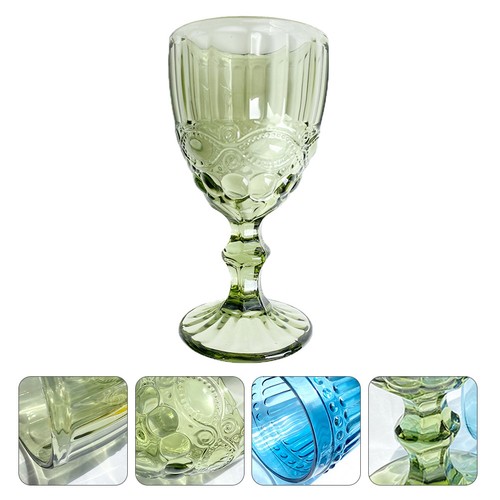 Chic green glass wine - glass,