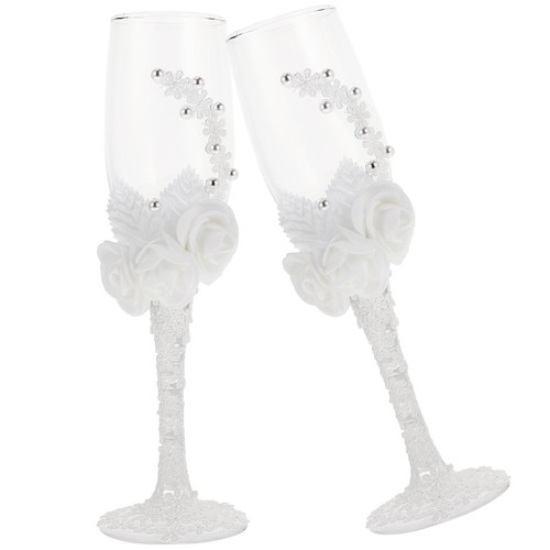 Pair goblet glass cup lace - 1,