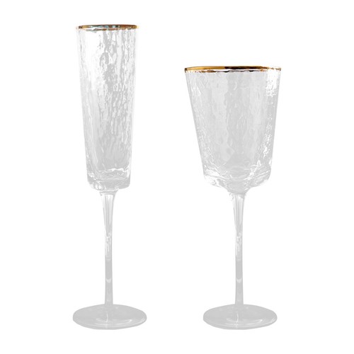 Stylish golden wine goblet - wine,