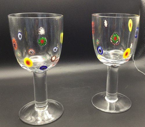 Pair venetian millefiori - millefiori, large