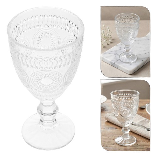 Vintage glass goblet 10oz - vintage,