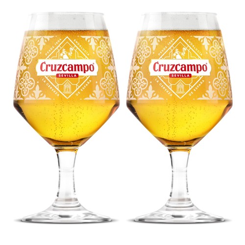 Cruzcampo chalice beer - cruzcampo,
