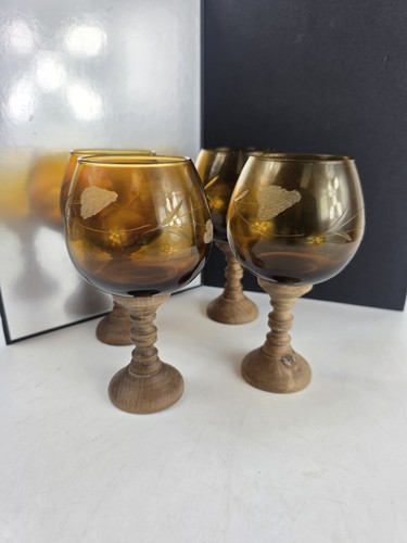 Vintage set amber glass - set, 4