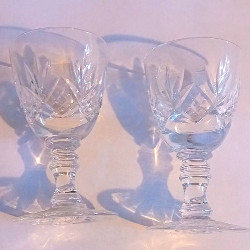 Pair vintage stuart crystal - pair,