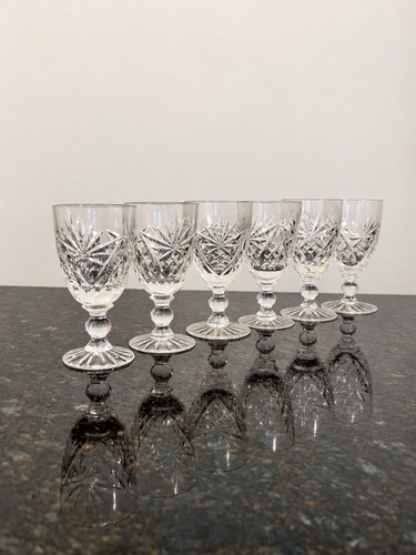 Cut crystal port glasses - glasses, set