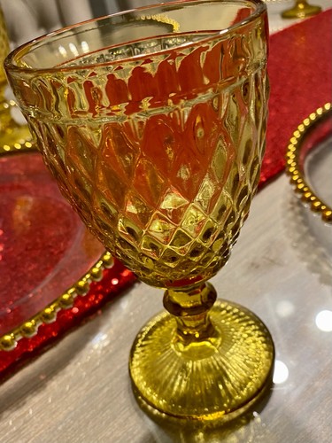 Designer glass goblets - glass,
