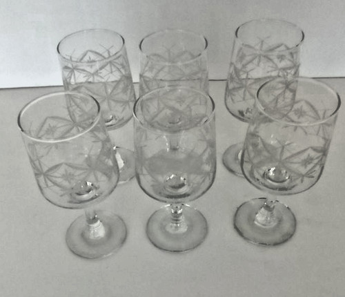 Set vintage cut glass - set,