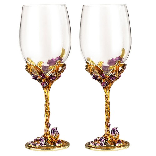 Golden wedding wine goblets - golden,