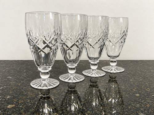 Cut crystal water goblets - water,