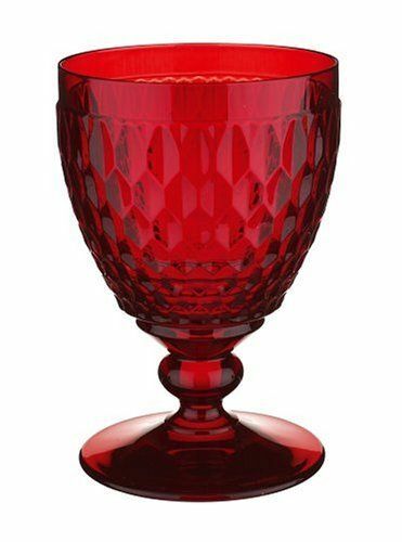 Glass wine goblet red - glass,