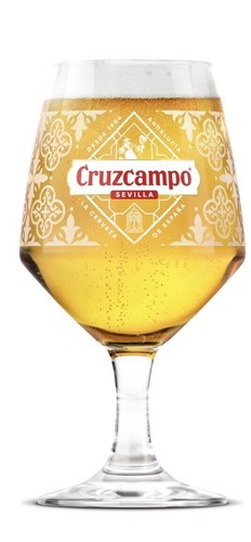 Cruzcampo chalice beer - 1x,