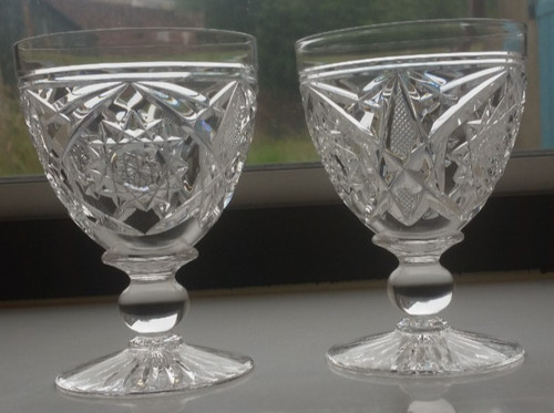 Vintage stuart crystal cut - 2x,