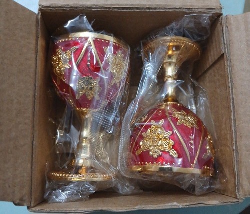 Pcs vintage embossed golden - 2,