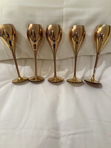 Set five vintage gold glass - five,