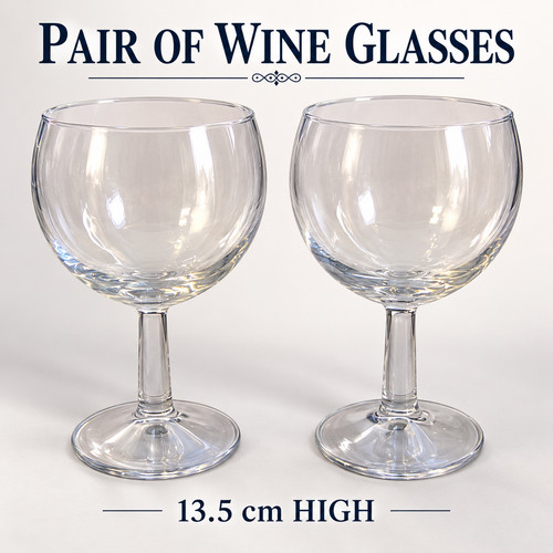 Pair clear glass wine - clear,
