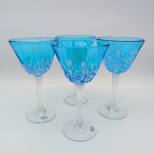 Art glass water goblet - art,